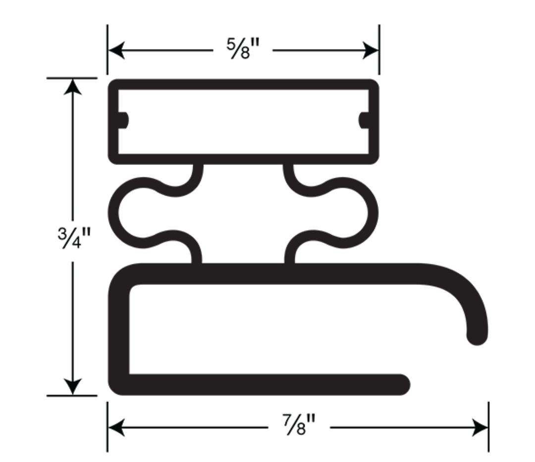 Walk-In Cooler Door Gasket, 202 - Gray [CDP 2020G]