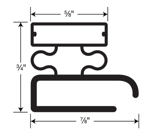 Walk-In Cooler Door Gasket, 202 - Gray [CDP 2020G]
