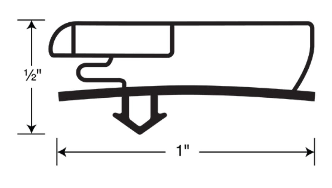 Anthony Aircell Reach-In Cooler Door Gasket, 208- Black [CDP 2080]