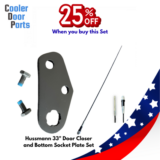Hussmann 33" Closer and Bottom Socket Plate Set