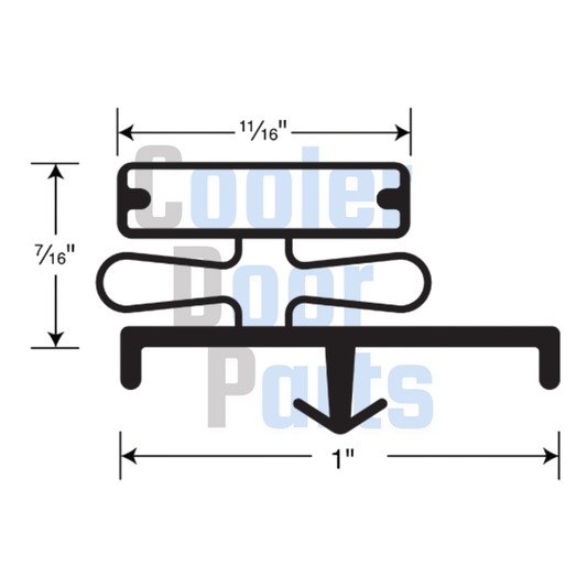 Walk-In Cooler Door Gasket, 405 - Gray [CDP 4050G]