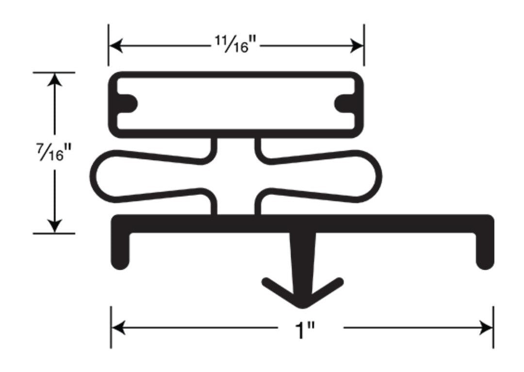 Walk-In Cooler Door Gasket, 405 - Gray [CDP 4050G]