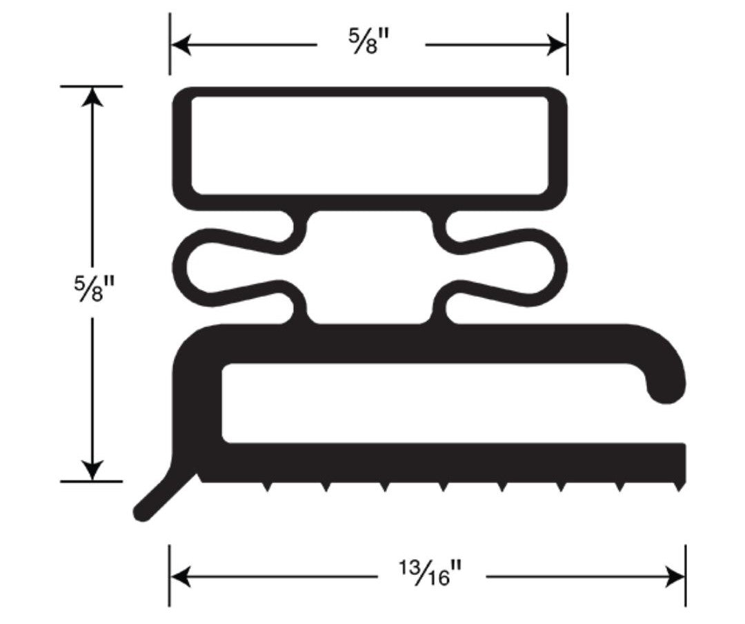 Generic Walk-In Cooler Door Gasket, 409 - Black [CDP 4090]
