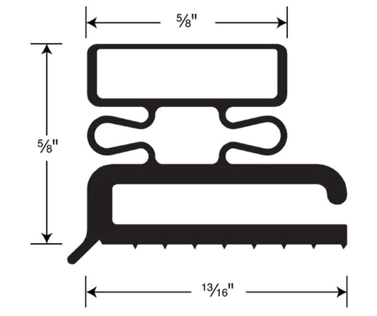 Generic Walk-In Cooler Door Gasket, 409 - Black [CDP 4090]